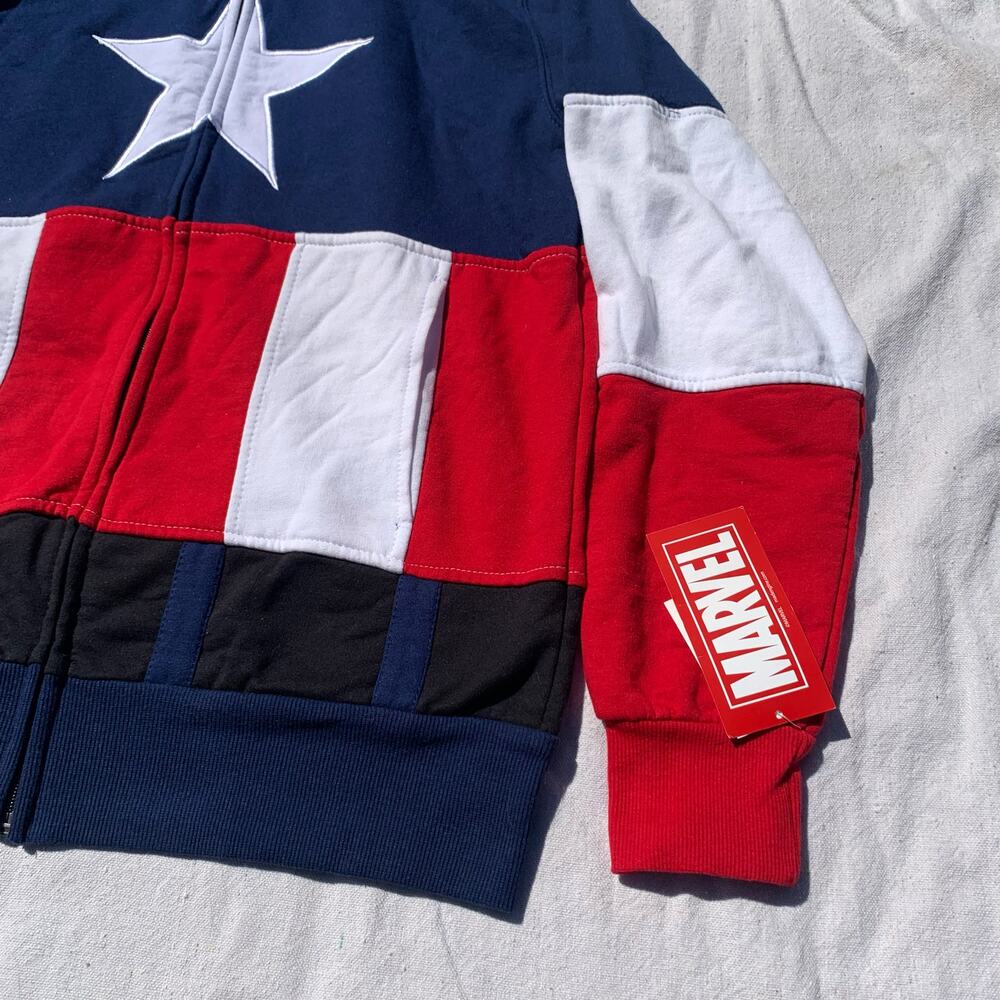 MArvel Captain America hoodie mask full zip Small - Picture 6 of 7